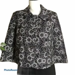 Style&co. Stretch  Swing Jacket 3/4 Sleeve  Sz 6